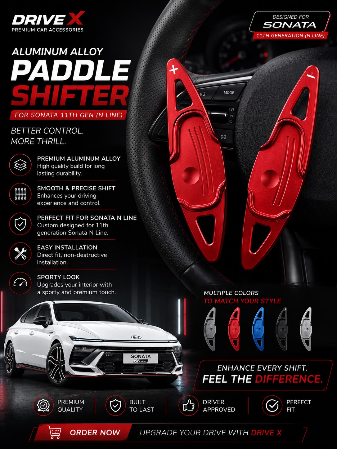 Sonata N Line,Hyundai Elentra Hybrid and Tuscon Hybrid Paddle Shifter Extension
