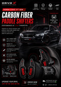 Honda Civic 11 Gen Carbonfibre Pattern Paddle Shifter Extension