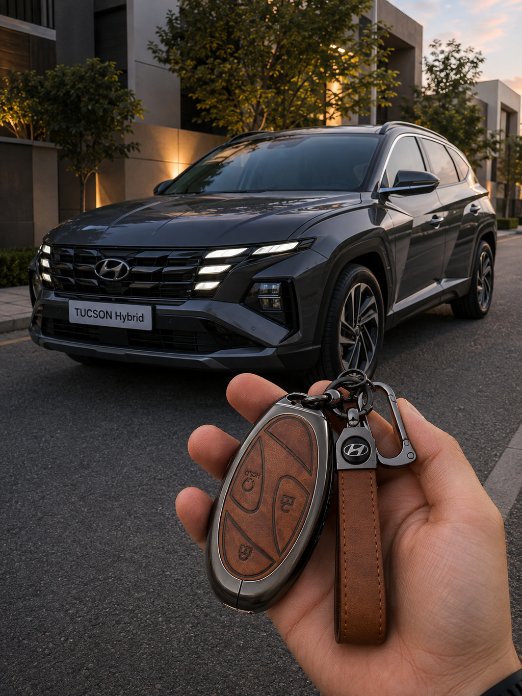 Hyundai Tuscon,ElentraHybrid,Sonata Nline Leather Metal Keycover